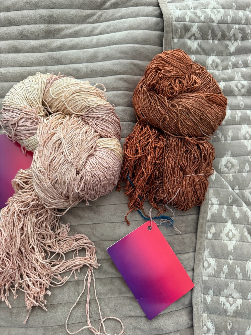 Blue heron 60”strand  bundles  metallic rayon  Blend Yarn Duo